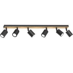 Spot Luminex Tulon Black/natural Wood x6