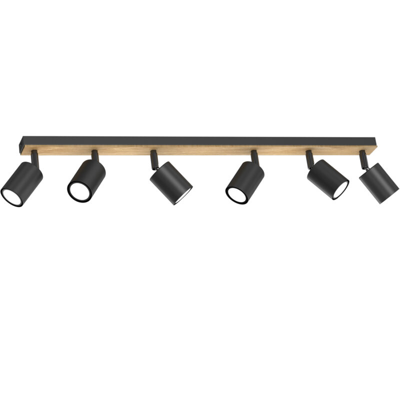Spot Luminex Tulon Black/natural Wood x6