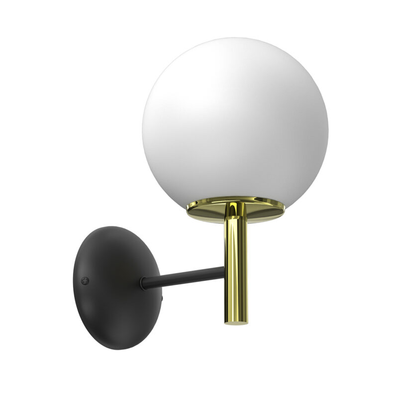 Kinkiet Luminex Awinion Black/gold x1