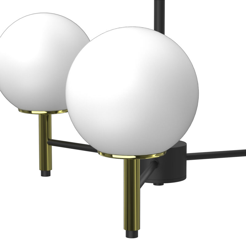 Żyrandol Luminex Awinion Black/gold x3 - obrazek 3