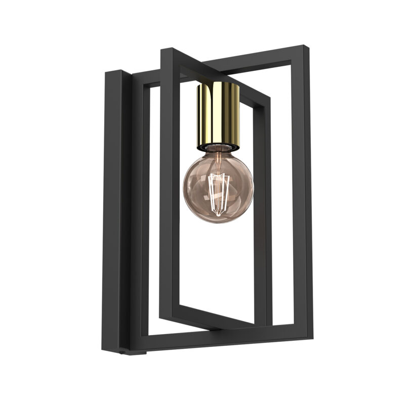 Kinkiet Luminex Belfort Black/gold x1