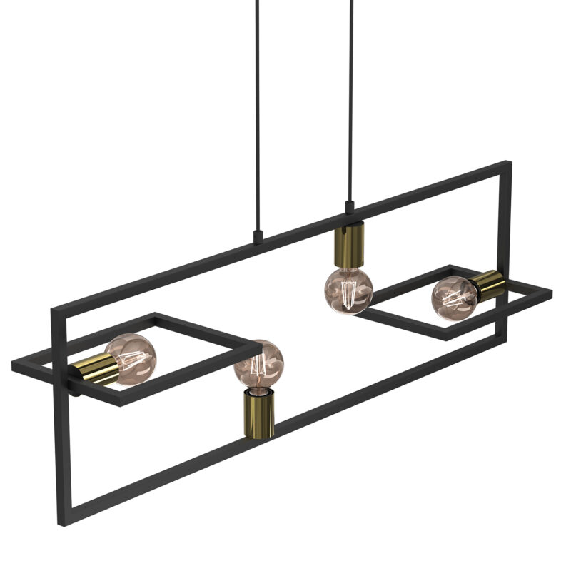 Żyrandol Luminex Belfort Black/gold x4 - obrazek 3