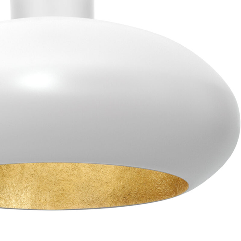 Plafon Luminex oval 500mm biało/złoty x1 - obrazek 3