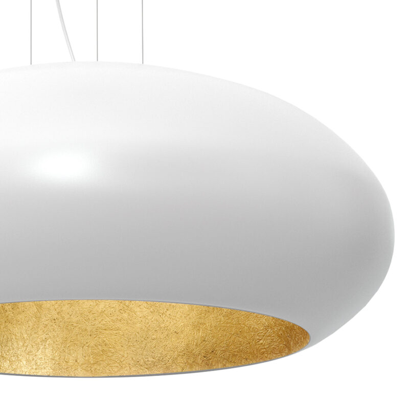 Żyrandol Luminex oval 700mm biało/złoty x1 - obrazek 3