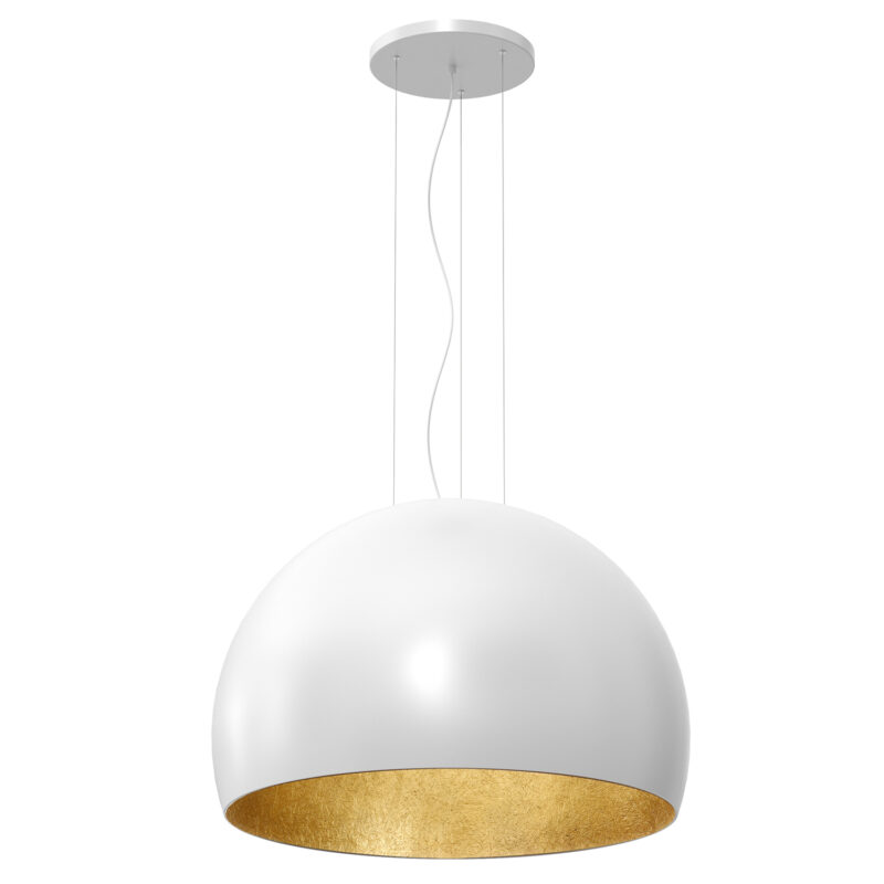 Żyrandol Luminex 3/4 bool 800mm biało/złoty x1
