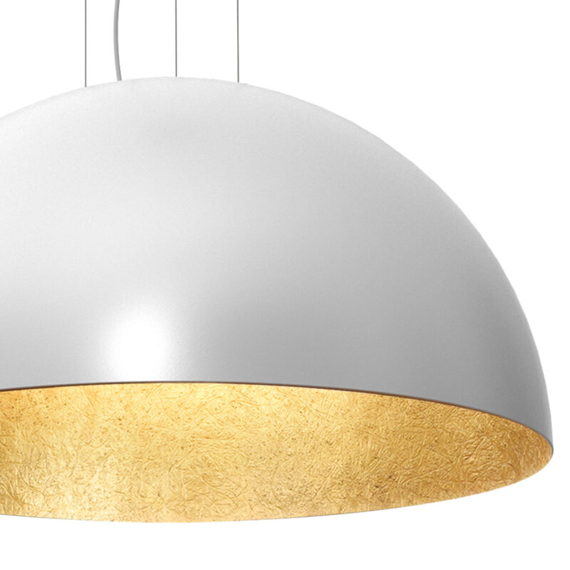 Żyrandol Luminex 1/2 bool 600mm biało/złoty x1 - obrazek 3