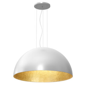 Żyrandol Luminex 1/2 bool 1000mm biało/złoty x1
