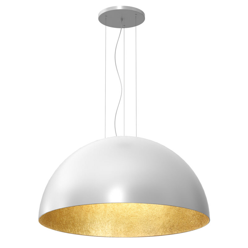 Żyrandol Luminex 1/2 bool 1000mm biało/złoty x1