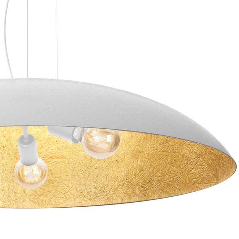 Żyrandol Luminex flat 1000mm biało/złoty x3 - obrazek 3