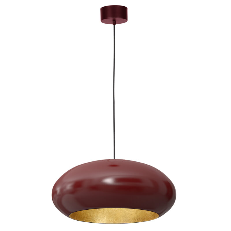 Żyrandol Luminex oval 500mm burgund/złoty x1