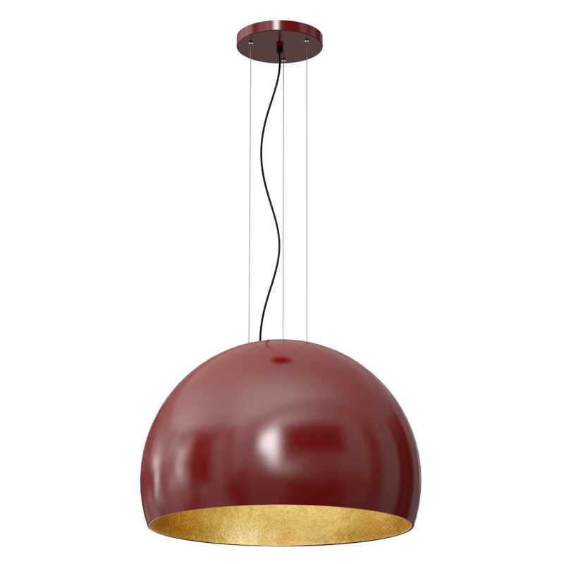 Żyrandol Luminex 3/4 bool 600mm burgund/złoty x1