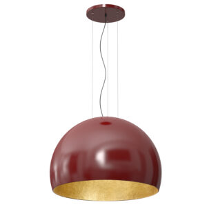 Żyrandol Luminex 3/4 bool 800mm burgund/złoty x1