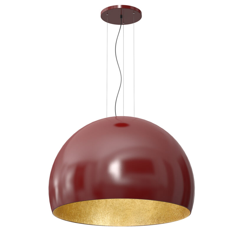 Żyrandol Luminex 3/4 bool 1000mm burgund/złoty x1