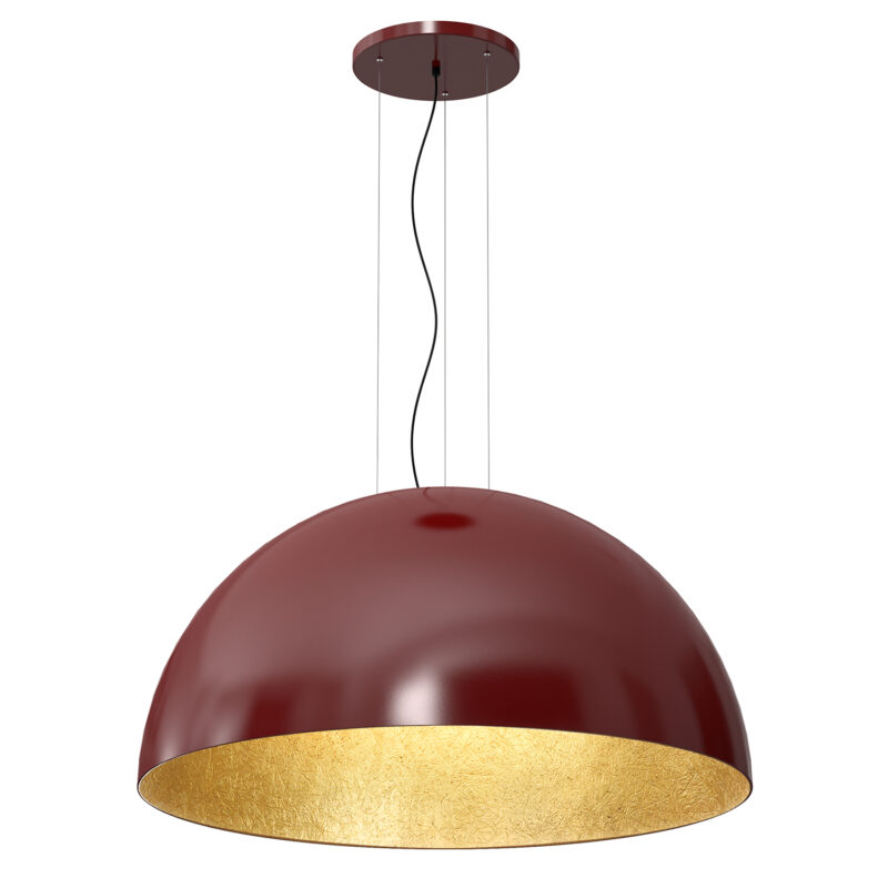 Żyrandol Luminex 1/2 bool 1000mm burgund/złoty x1