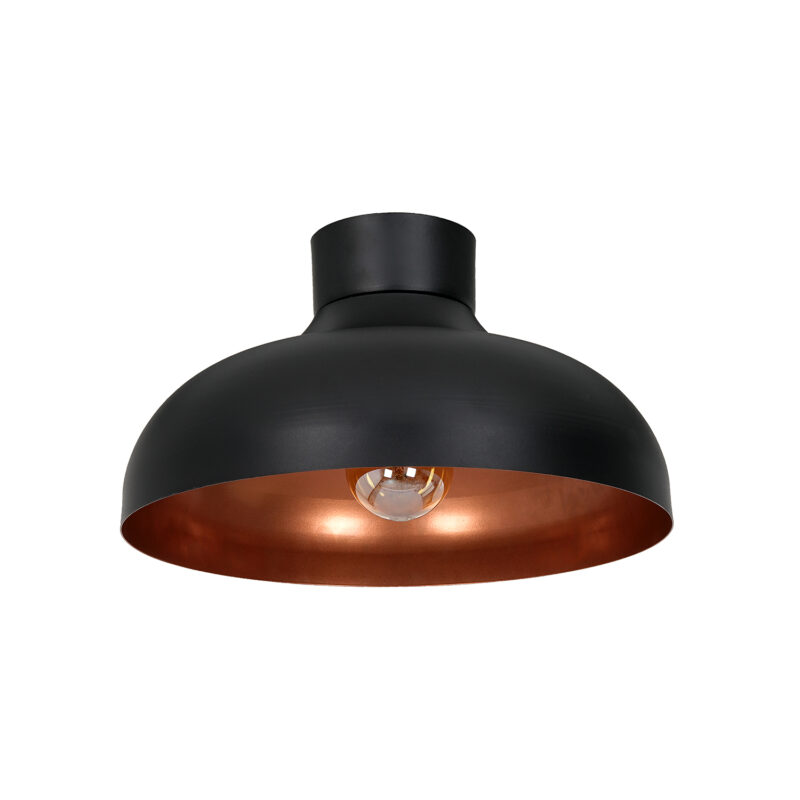 Plafon Luminex Basca czarno/miedziany x1