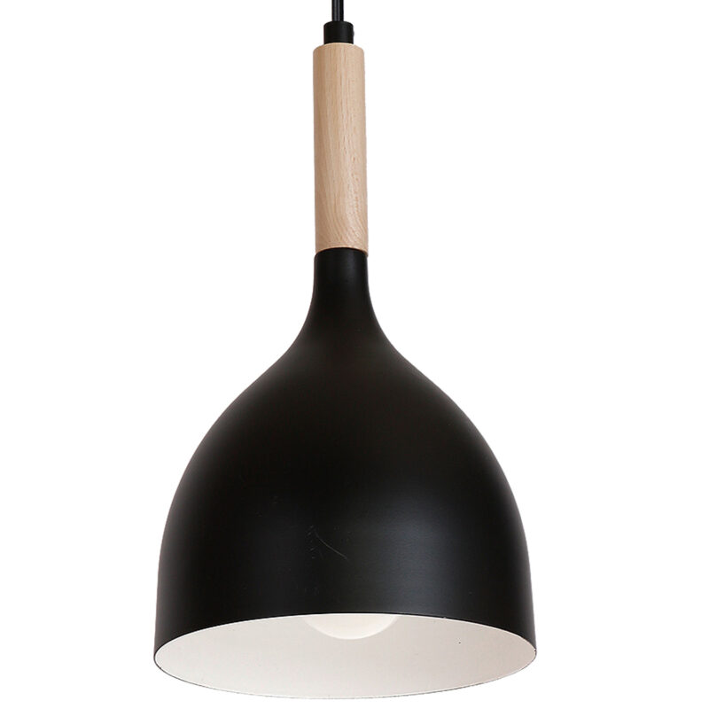 Żyrandol Luminex listwa Noak wood czarny/naturalne drewno x5 - obrazek 3