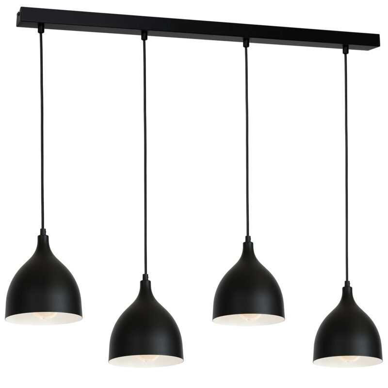 Żyrandol Luminex listwa Noak czarny x4