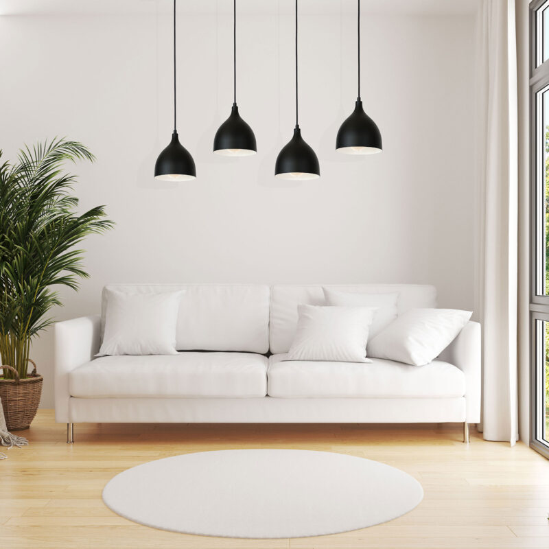 Żyrandol Luminex listwa Noak czarny x4 - obrazek 4