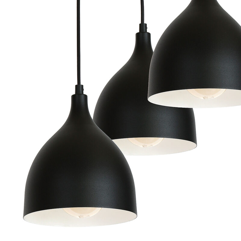 Żyrandol Luminex talerz Noak czarny x3 - obrazek 3