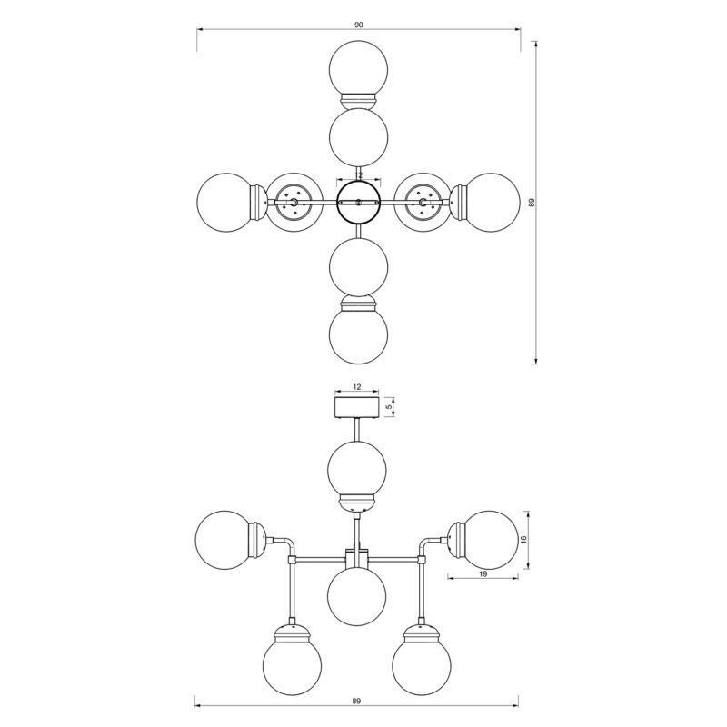 Żyrandol Luminex Hydro x8 - obrazek 5