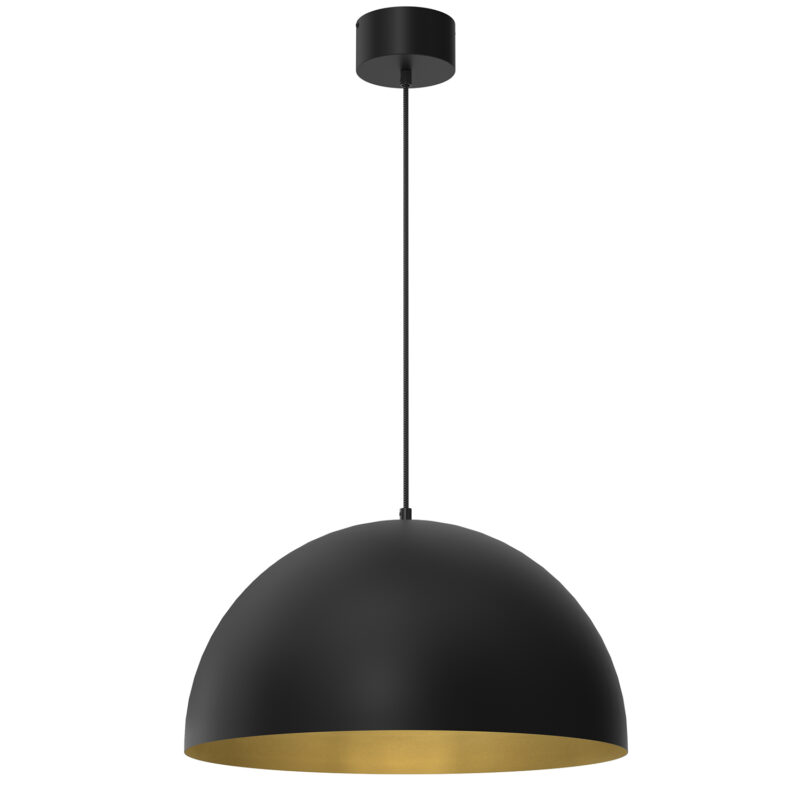 Żyrandol Luminex Single Black/gold Inside x1