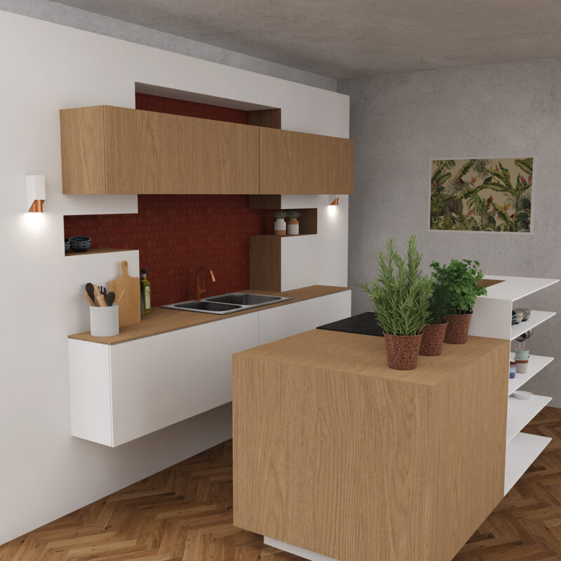 Kinkiet Luminex Wall biało/miedziany x1 - obrazek 4
