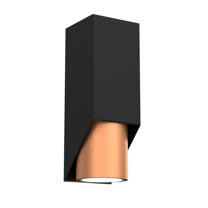 Kinkiet Luminex Wall czarno/miedziany x1