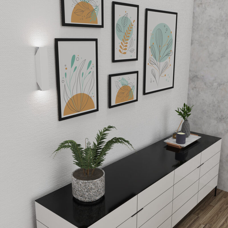 Kinkiet Luminex Wall biały/chrom x2 - obrazek 4