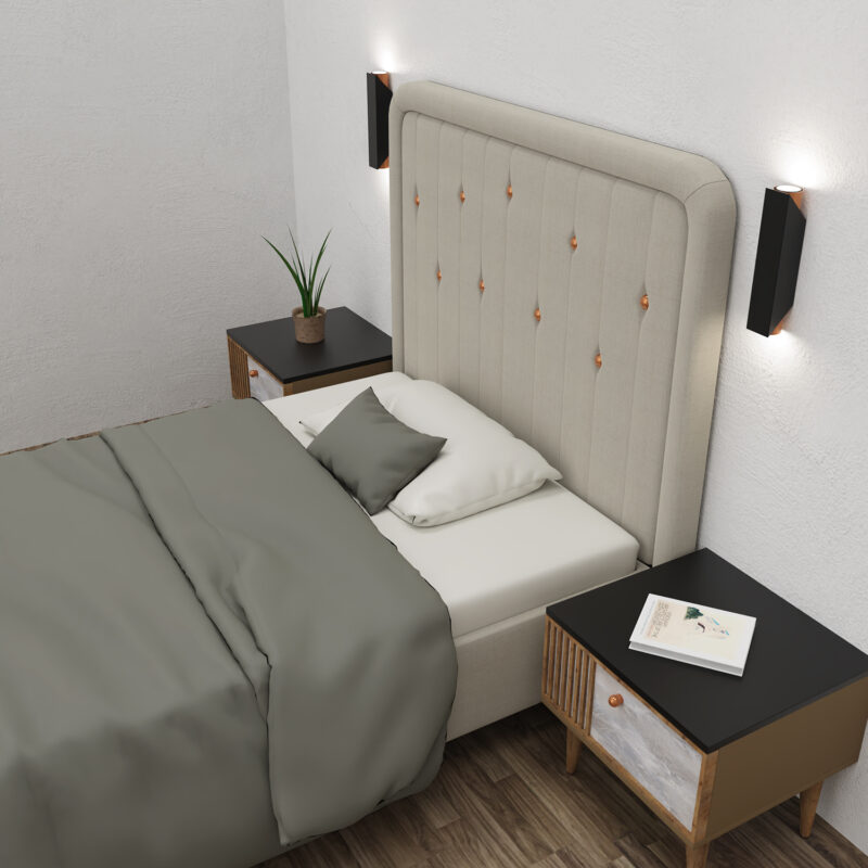 Kinkiet Luminex Wall czarno/miedziany x2 - obrazek 4