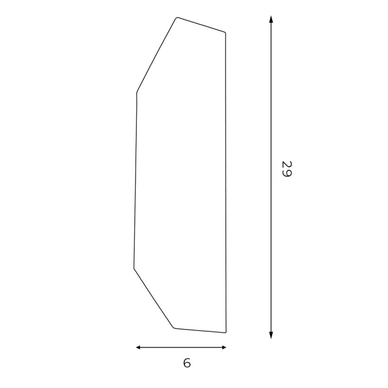 Kinkiet Luminex Wall trapez czarny x2 - obrazek 5