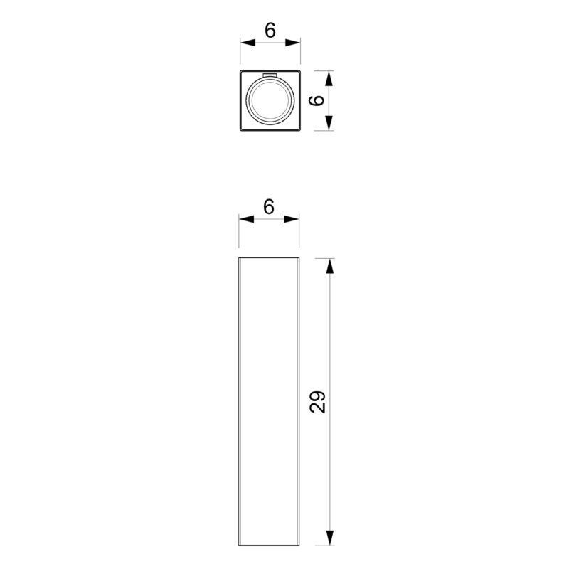 Kinkiet Luminex Wall straight czarny x2 - obrazek 5