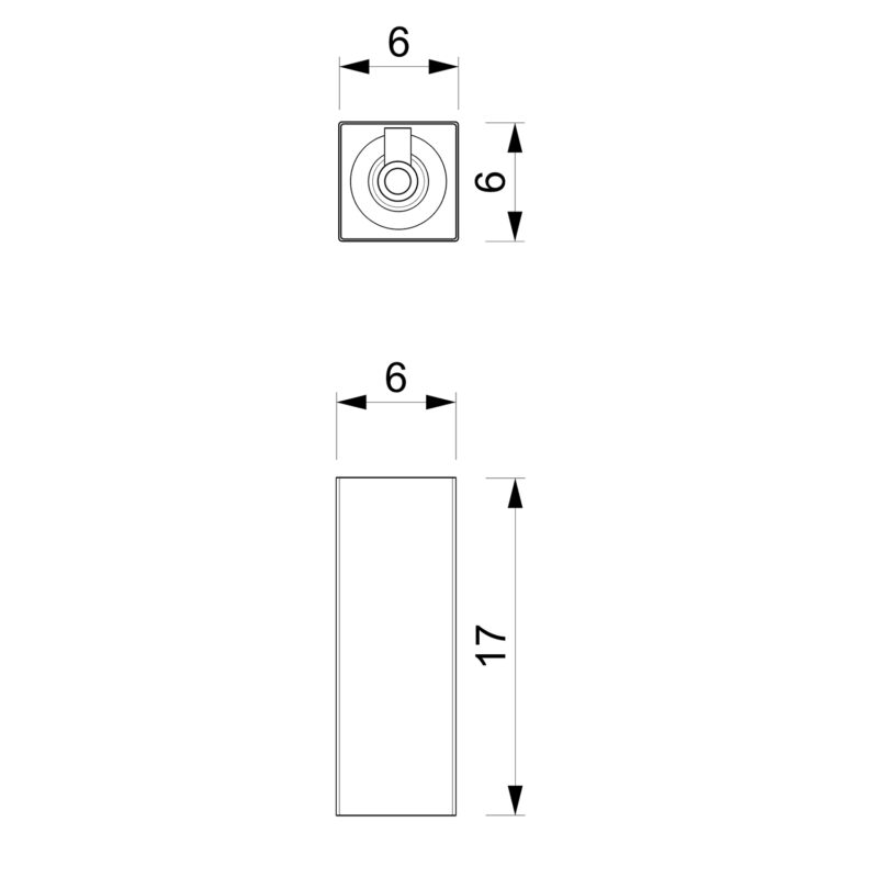 Kinkiet Luminex Wall straight short czarny x1 - obrazek 5