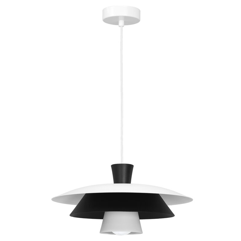 Żyrandol Luminex Plato biały/czarny x1