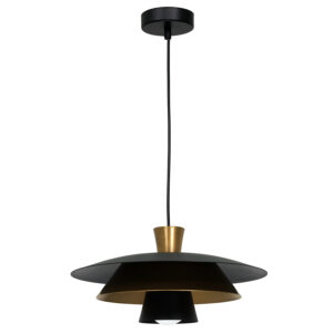 Żyrandol Luminex Plato czarno/złoty x1