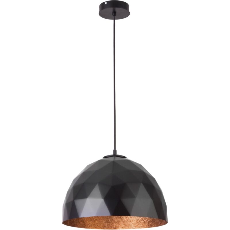Lampa Wisząca Sigma Diament M Czarny-Miedziany