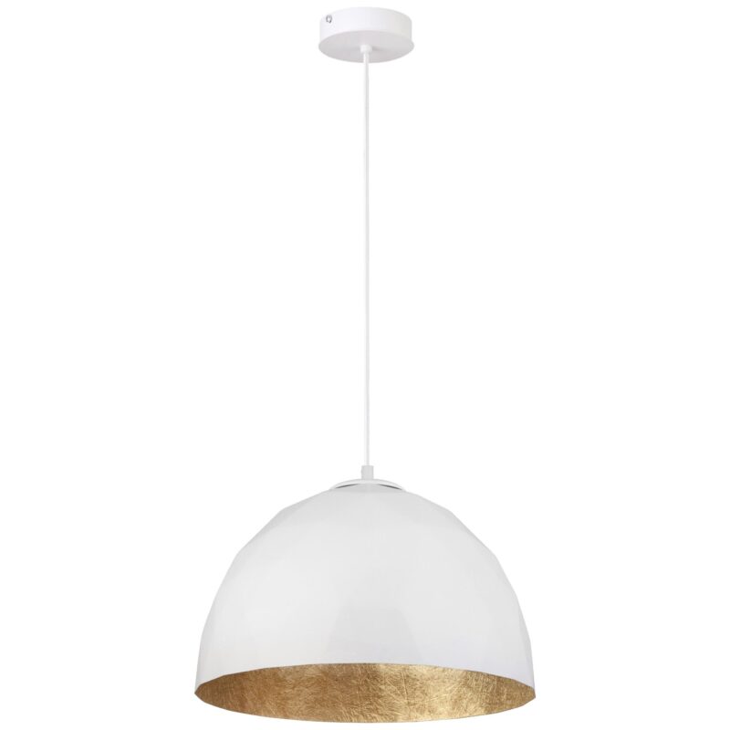 Lampa Wisząca Sigma Diament M Biały-Złoty