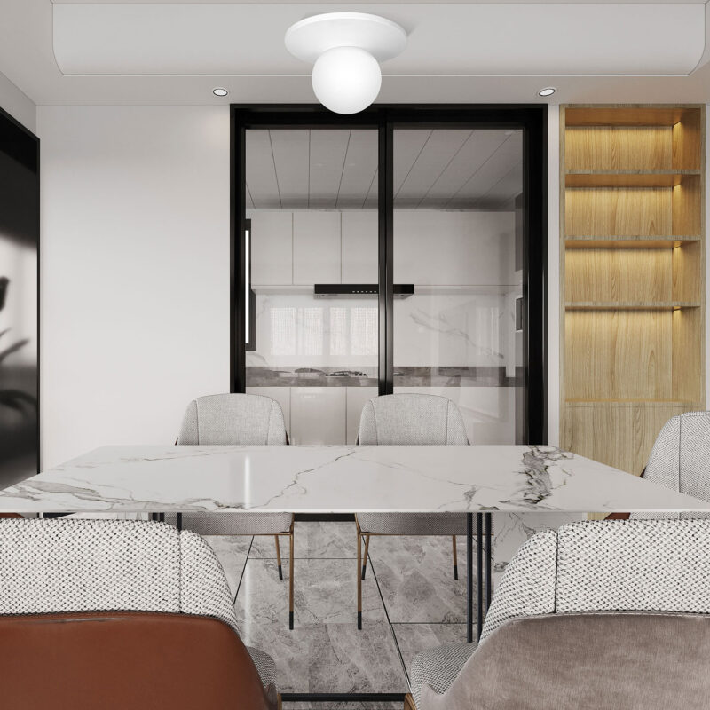 Plafon/Kinkiet z kloszem Luminex Taller biały x1 - obrazek 4