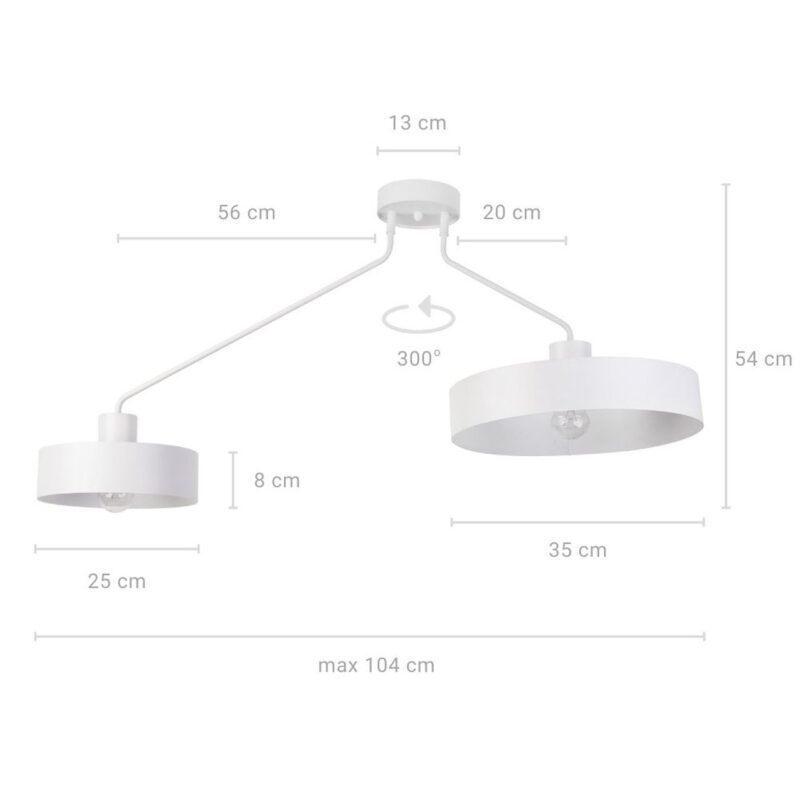 Lampa Sufitowa Sigma Jumbo x2 Biały