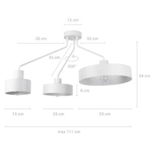 Lampa Sufitowa Sigma Jumbo x3 Biały