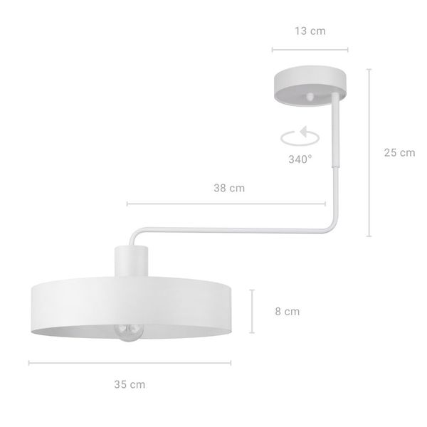 Lampa Sufitowa Sigma Vasco x1 Biały