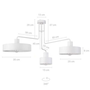 Lampa Sufitowa Sigma Vasco x3 Biały