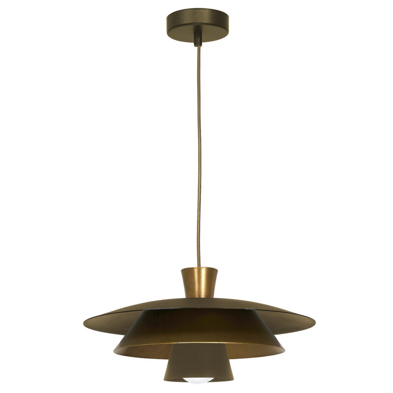 Żyrandol Luminex Plato Titanium Gold/gold x1