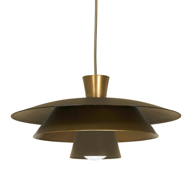 Żyrandol Luminex Plato Titanium Gold/gold x1 - obrazek 3