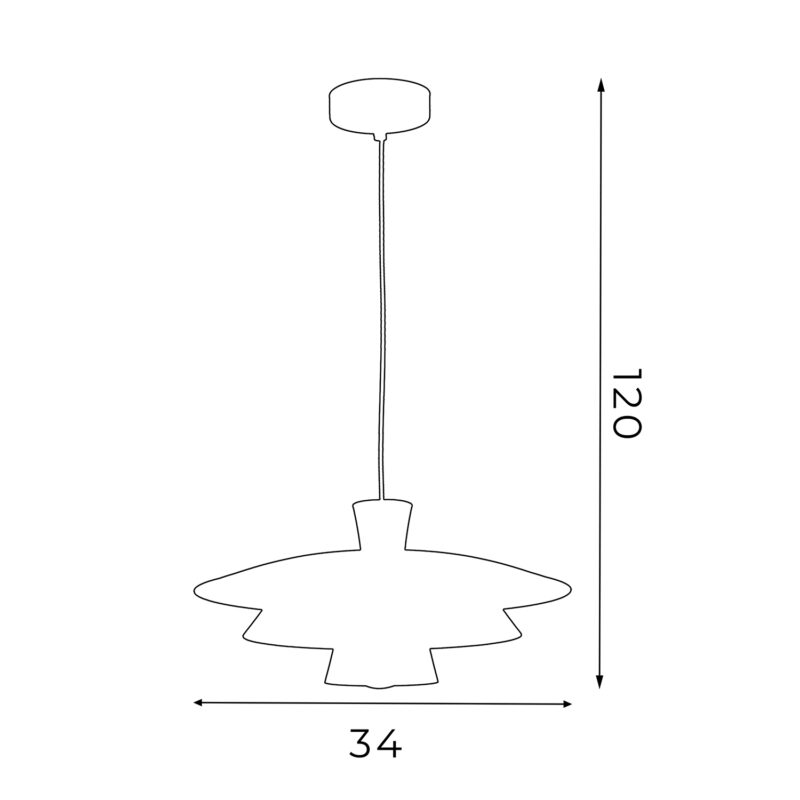 Żyrandol Luminex Plato Titanium Gold/gold x1 - obrazek 5