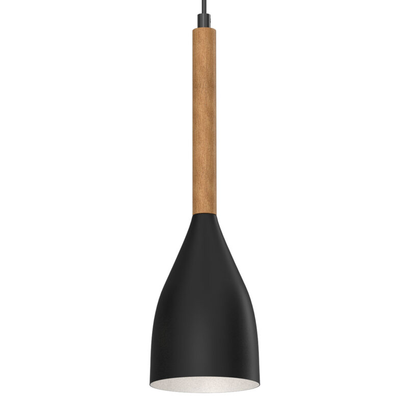 Żyrandol Luminex Muza listwa bar NEW czarny/naturalne drewno x3 - obrazek 3