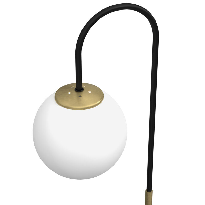 Lampa biurkowa z kloszem Luminex Cambridge czarny/mosiądz x1 - obrazek 3