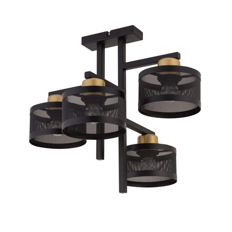 Plafon Sigma Off Czarno/Złoty x4