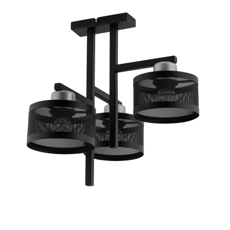 Plafon Sigma Off Czarno/Srebrny x3