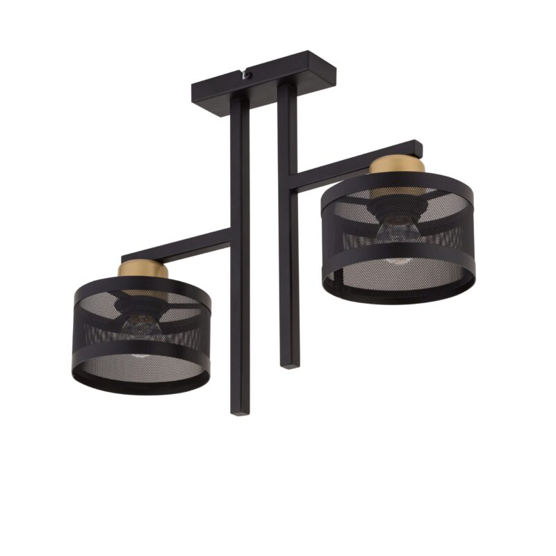 Plafon Sigma Off Czarno/Złoty x2