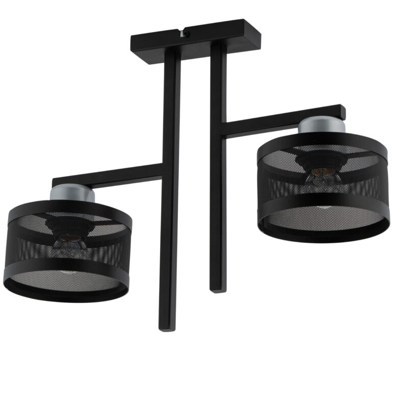 Plafon Sigma Off Czarno/Srebrny x2